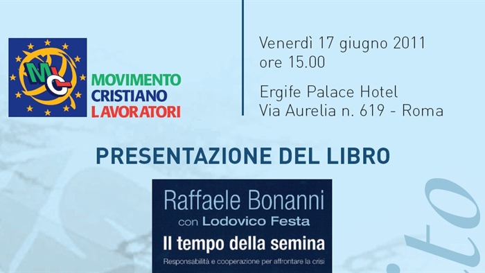 Presentazione del libro "Il tempo della semina" di Raffaele Bonanni